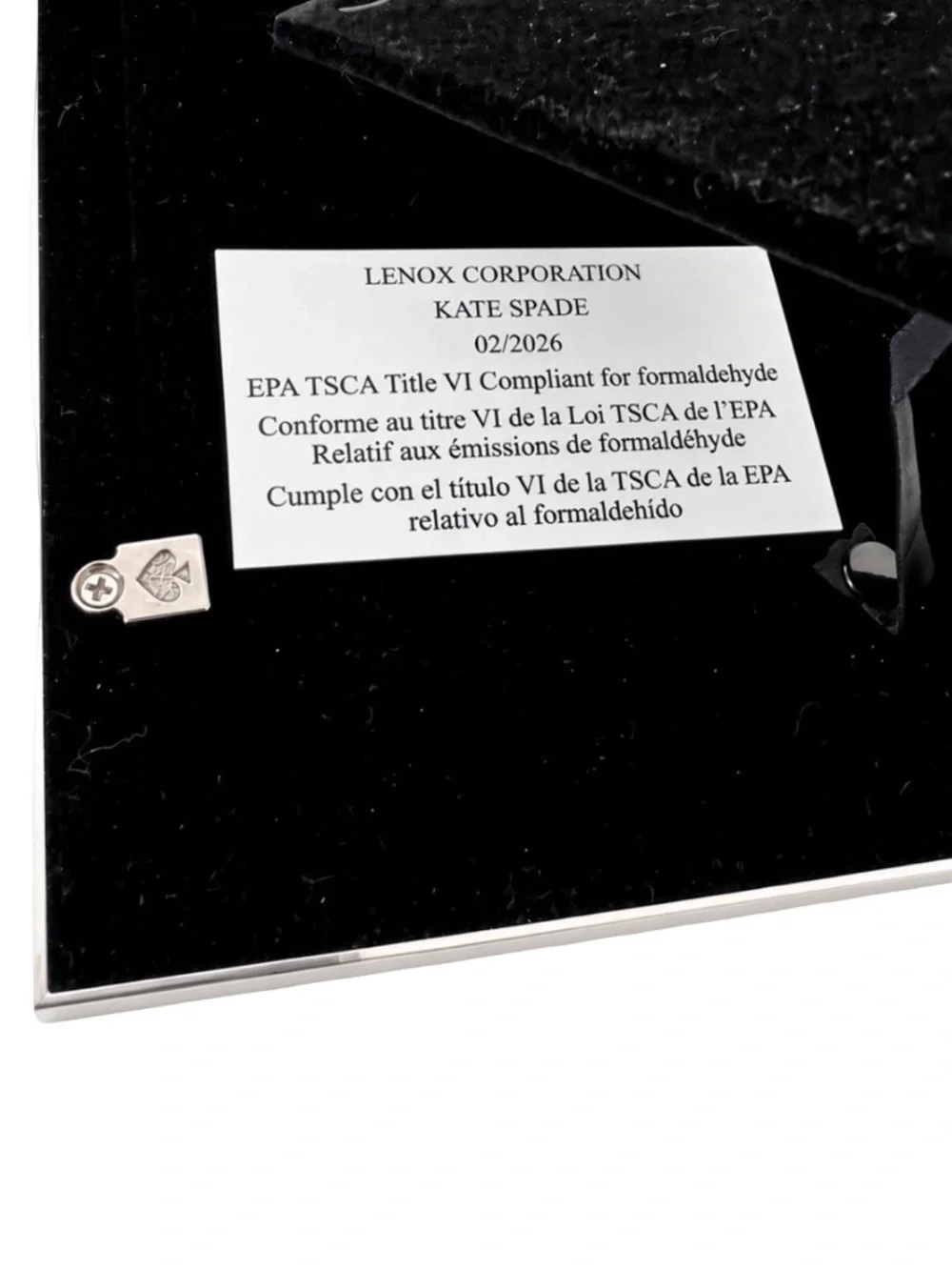 Kate Spade x Lenox Sitting Pretty Silver Glitter 4x6 Picture Frame NEW